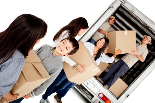 Local removal team planning a move in Highbury near residential flats