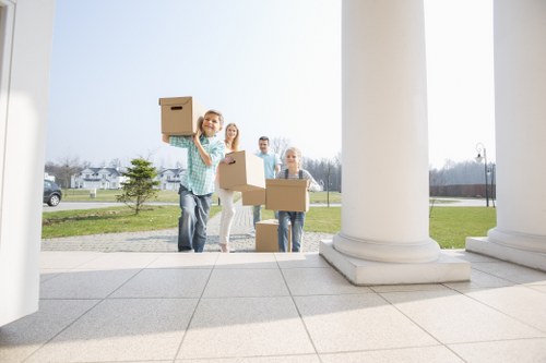 Removal van supporting house and office transport in Highbury