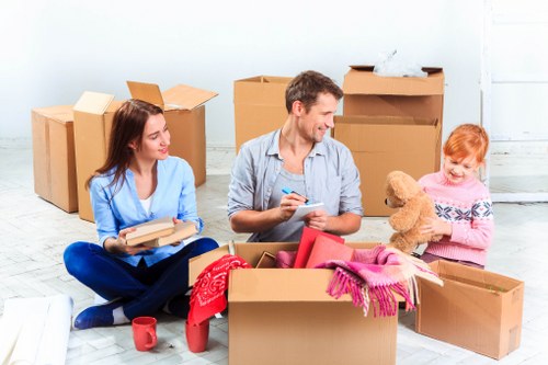 Carefully packed belongings ready for a Highbury move