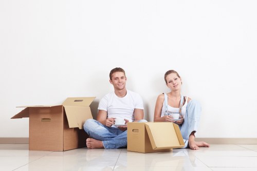 Packing and preparing belongings for storage in Highbury