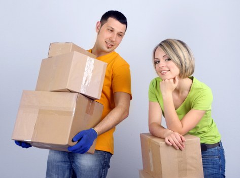 Boxes, labels, and wrap prepared for a Highbury relocation