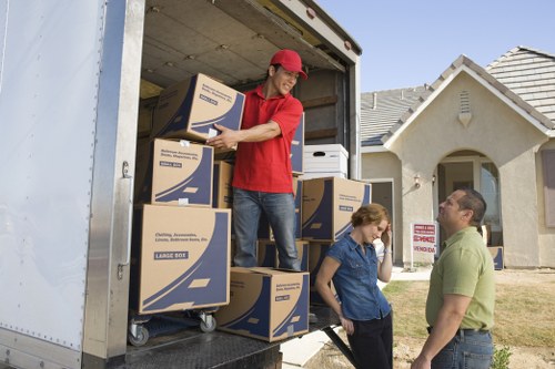 Commercial movers handling desks and IT equipment in North London