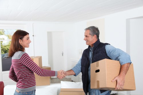 Customer reviewing booking details for a removals service