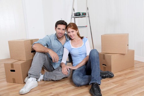 Preparing belongings for a flat move in Highbury